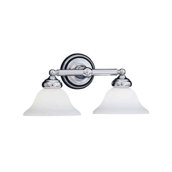 Designers Fountain Opal Essence 17.5in 2-Light Chrome Classic Indoor Vanity Light with Satin Opal Glass Shades 4967-CH - main